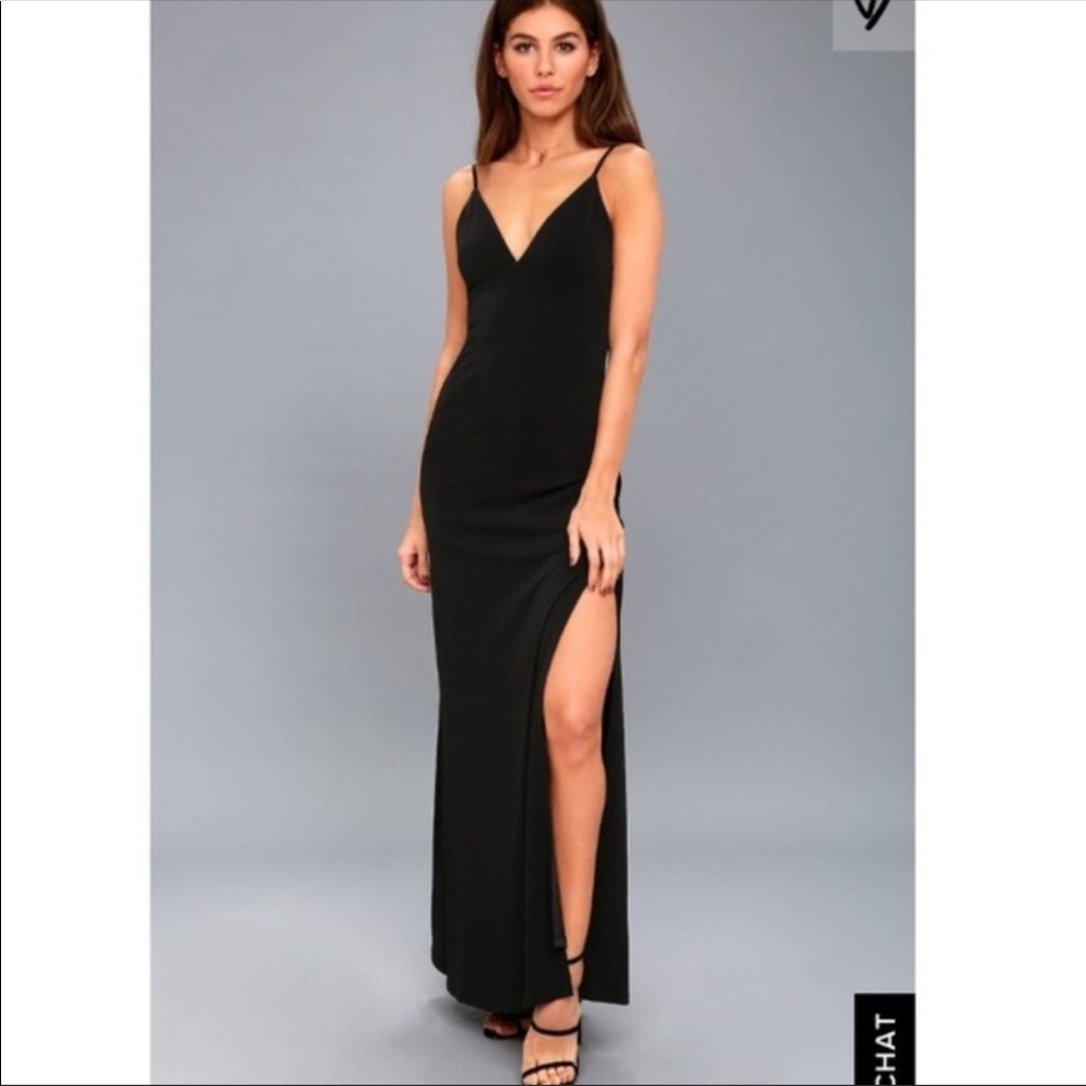 NWT Limousine Queen Black Maxi Dress
